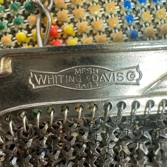 Antique 1920s WHITING & DAVIS BEADLITE Mesh Evening Bag, NEW IN ORIGINAL BOX - Picture 3 of 7